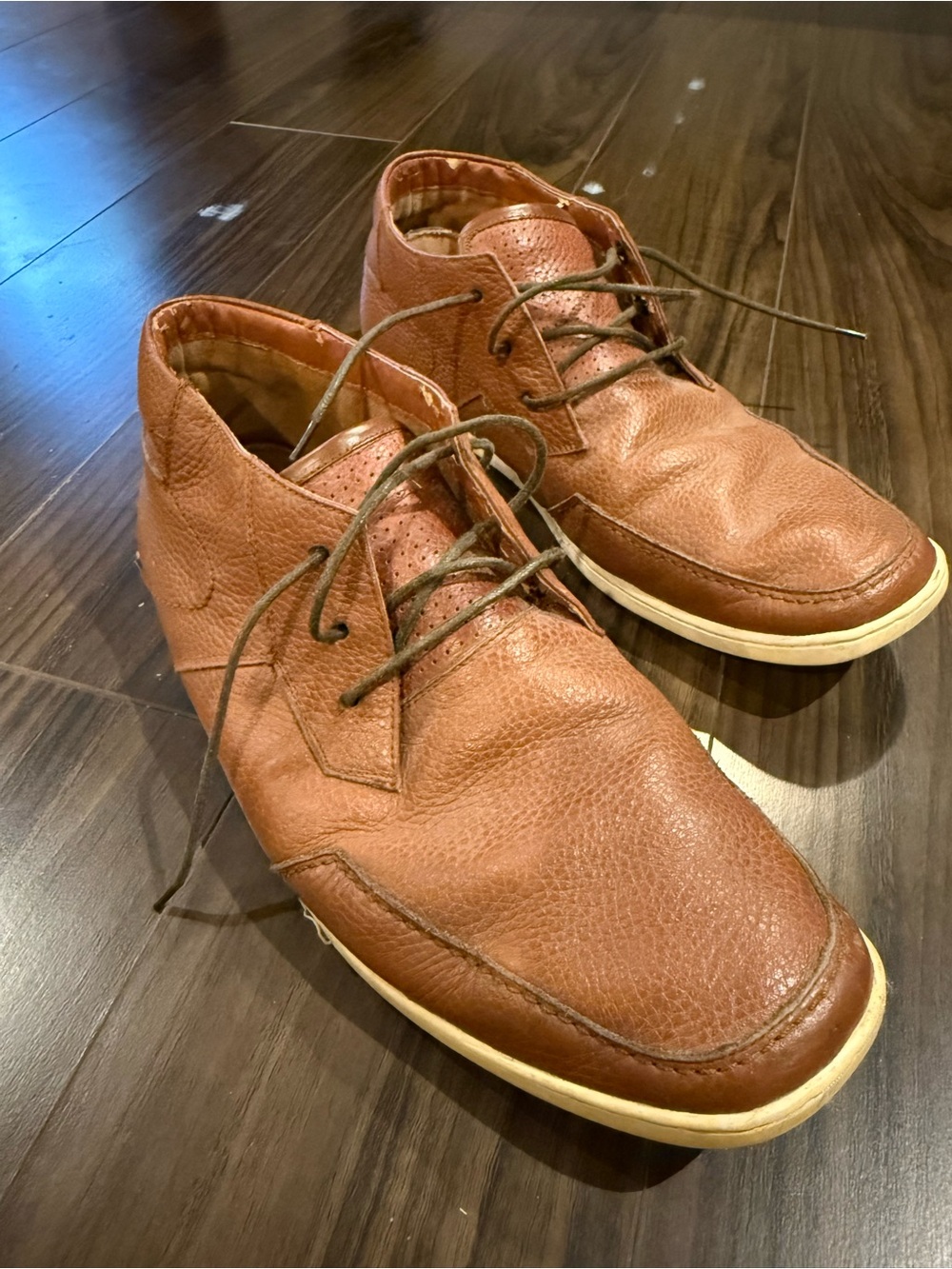 Steve Madden Men's Tan Leather Chukka Boots